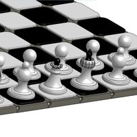 Roll-up chess set 3D model STL 3D printing