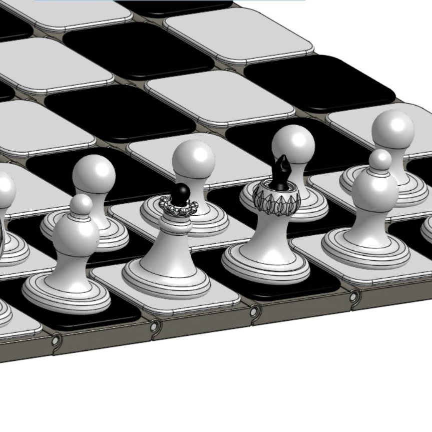 Roll-up chess set 3D model STL 3D printing